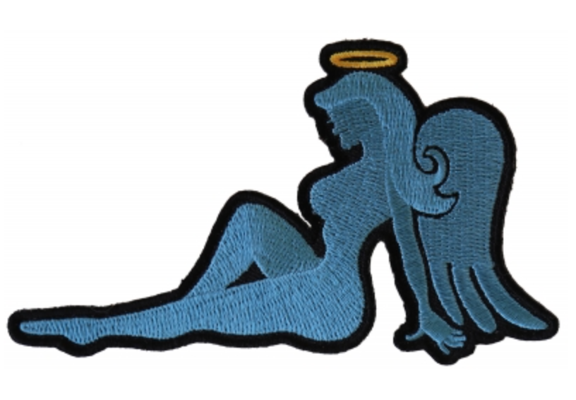 Girl Angel Patch Blue